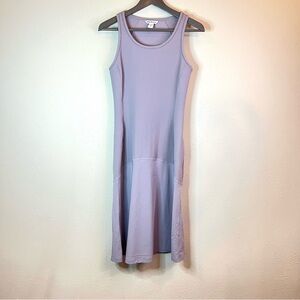 ATHLETA Ribbed Hybrid Lilac Women’s Midi Tank Dress Size XS NWT